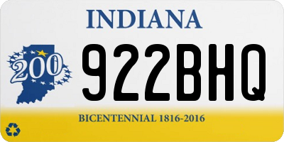IN license plate 922BHQ