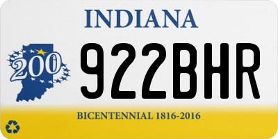 IN license plate 922BHR