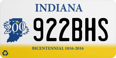 IN license plate 922BHS