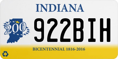 IN license plate 922BIH
