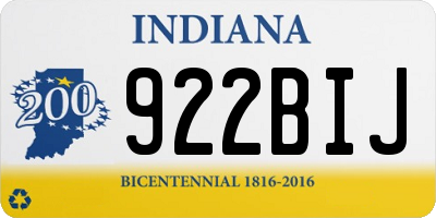 IN license plate 922BIJ