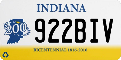 IN license plate 922BIV