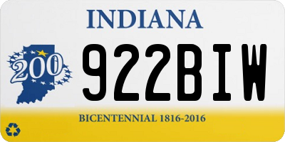 IN license plate 922BIW