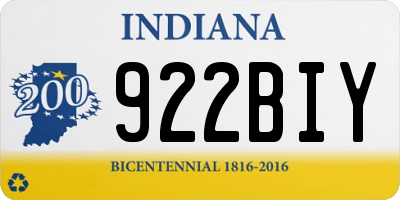 IN license plate 922BIY