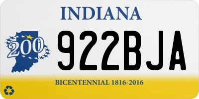 IN license plate 922BJA