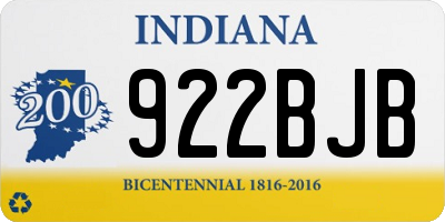 IN license plate 922BJB
