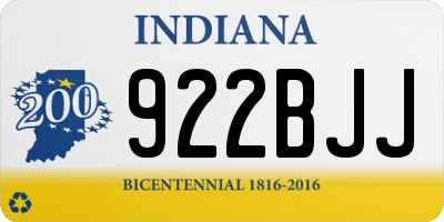 IN license plate 922BJJ