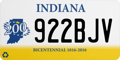 IN license plate 922BJV