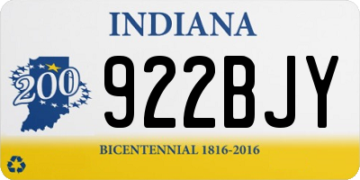 IN license plate 922BJY