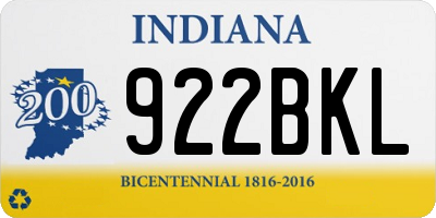 IN license plate 922BKL