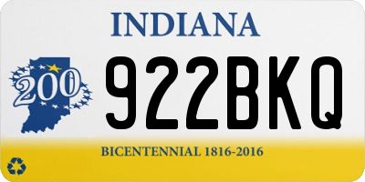 IN license plate 922BKQ