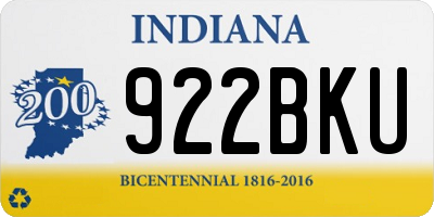IN license plate 922BKU