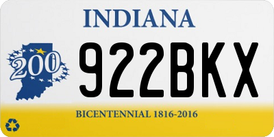 IN license plate 922BKX