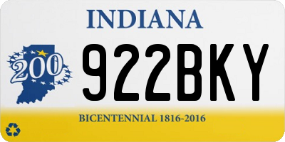 IN license plate 922BKY