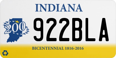 IN license plate 922BLA