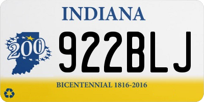 IN license plate 922BLJ