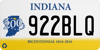IN license plate 922BLQ