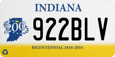 IN license plate 922BLV