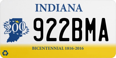 IN license plate 922BMA
