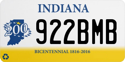 IN license plate 922BMB