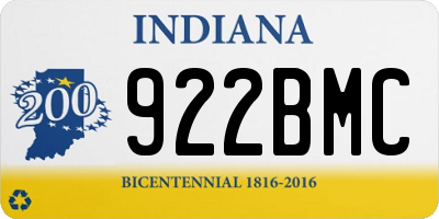 IN license plate 922BMC