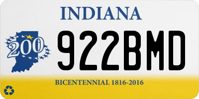 IN license plate 922BMD