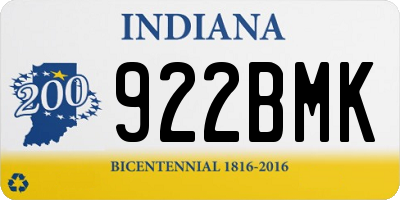 IN license plate 922BMK