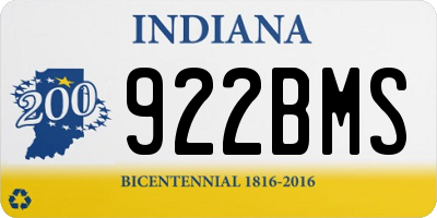IN license plate 922BMS