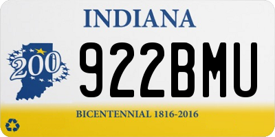IN license plate 922BMU