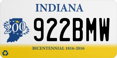 IN license plate 922BMW