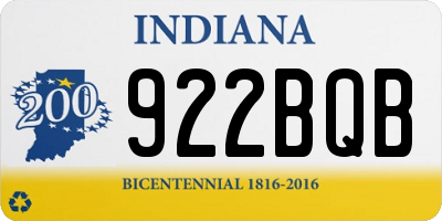 IN license plate 922BQB