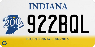 IN license plate 922BQL
