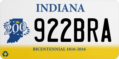 IN license plate 922BRA