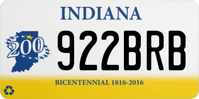 IN license plate 922BRB