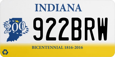 IN license plate 922BRW