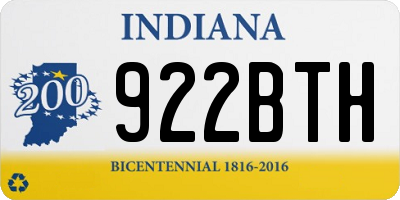 IN license plate 922BTH