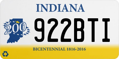 IN license plate 922BTI