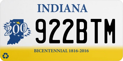 IN license plate 922BTM