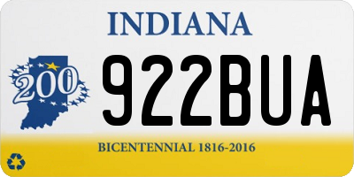 IN license plate 922BUA