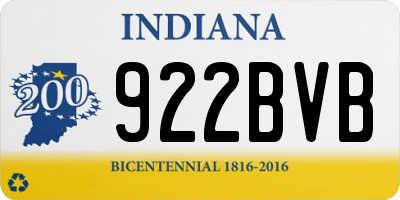 IN license plate 922BVB