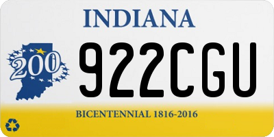 IN license plate 922CGU