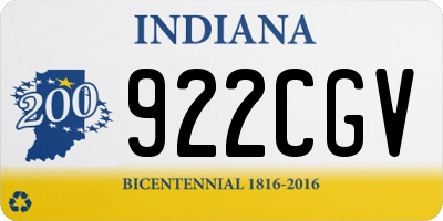 IN license plate 922CGV