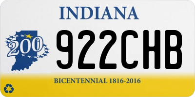 IN license plate 922CHB