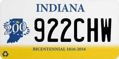 IN license plate 922CHW