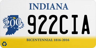 IN license plate 922CIA