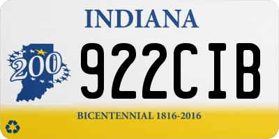 IN license plate 922CIB