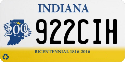 IN license plate 922CIH