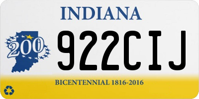 IN license plate 922CIJ