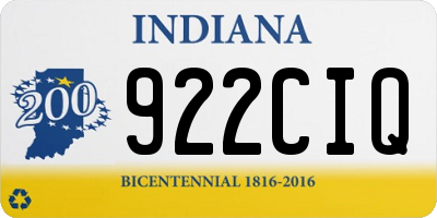 IN license plate 922CIQ