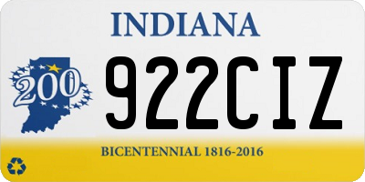 IN license plate 922CIZ